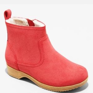 Cat & Jack Toddler Girls Etta Ankle Booties Red Boots Faux Fur Lining Zip Winter